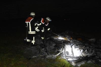 Wendlingen: Vollbrand zerstoert Wohnwagen